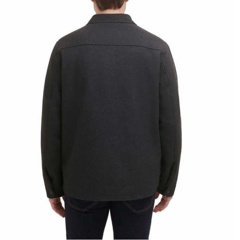 NWT G.H. Bass & Co. Men Fleece Lined Shirt Jacket in Grey Size Medium - Picture 4 of 5